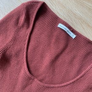 Abercrombie scoopneck corset sweater top - size XS